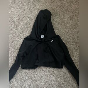 Gymshark Black Cropped Hoodie